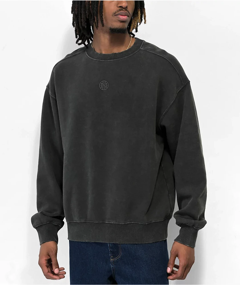 Ninth Hall Fundamentals Distressed Ash Boxy Crewneck Sweatshirt