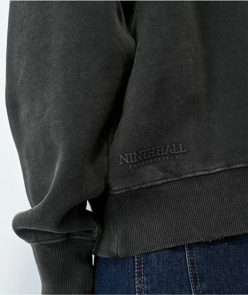 Ninth Hall Fundamentals Distressed Ash Crewneck Sweatshirt