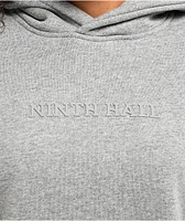 Ninth Hall Fundamentals Geena Logo Heather Grey Oversized Hoodie