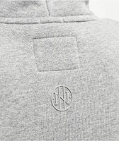 Ninth Hall Fundamentals Geena Logo Heather Grey Oversized Hoodie