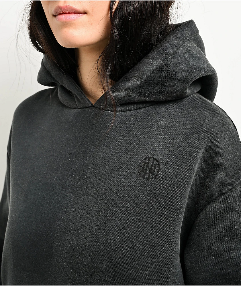 Ninth Hall Fundamentals Jayce Black Sun Bleached Oversized Hoodie 