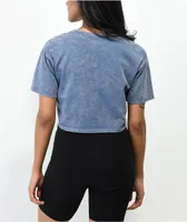 Ninth Hall Fundamentals Kaeya Blue Wash Crop T-Shirt