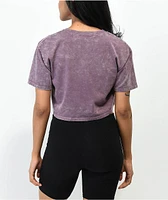 Ninth Hall Fundamentals Kaeya Violet Wash Boxy Crop T-Shirt