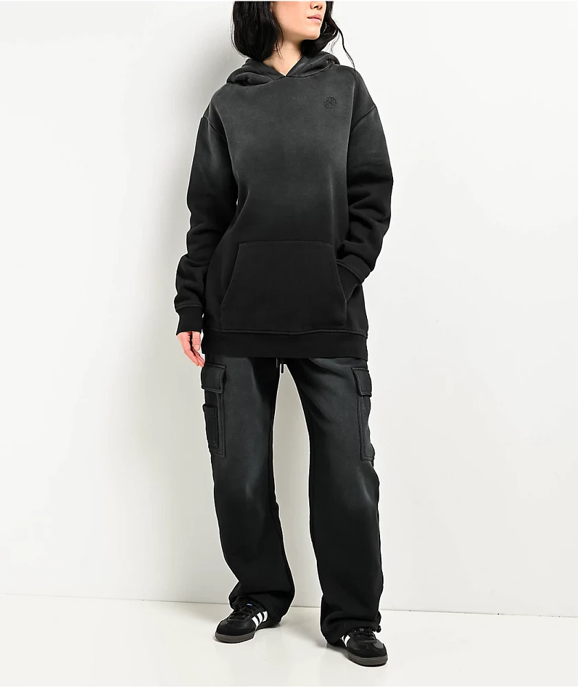 Ninth Hall Fundamentals Koa Black Sunbleached Relaxed Cargo Sweatpants