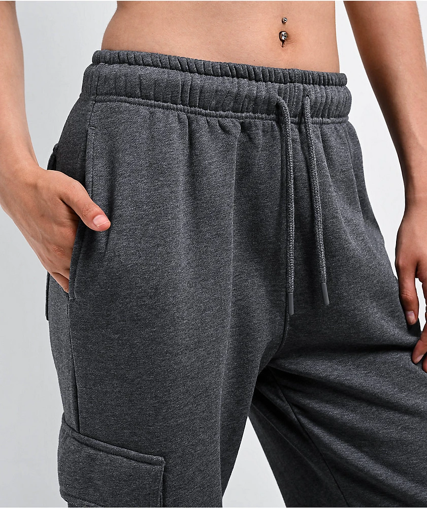 Ninth Hall Fundamentals Koa Heather Grey Cargo Relaxed Sweatpants