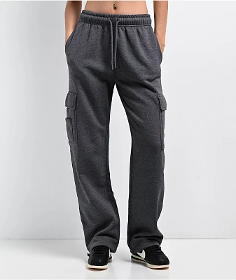 Ninth Hall Fundamentals Koa Heather Grey Cargo Relaxed Sweatpants