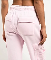 Ninth Hall Fundamentals Koa Pink Tulle Cargo Relaxed Sweatpants