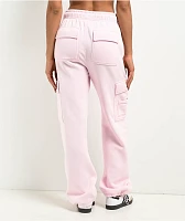 Ninth Hall Fundamentals Koa Pink Tulle Cargo Relaxed Sweatpants