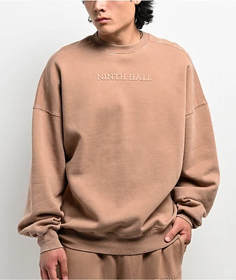 Ninth Hall Fundamentals Logo Chanterelle Oversized Crewneck Sweatshirt