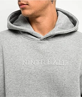 Ninth Hall Fundamentals Logo Grey Oversized Hoodie