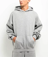 Ninth Hall Fundamentals Logo Grey Oversized Hoodie