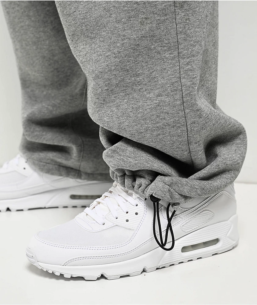 Ninth Hall Fundamentals Logo Grey Oversized Open Hem Sweatpants