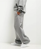 Ninth Hall Fundamentals Logo Grey Oversized Open Hem Sweatpants