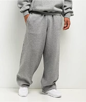 Ninth Hall Fundamentals Logo Grey Oversized Open Hem Sweatpants