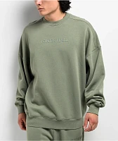 Ninth Hall Fundamentals Logo Light Green Oversized Crewneck Sweatshirt