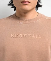 Ninth Hall Fundamentals Logo Oversized Chanterelle Crewneck Sweatshirt