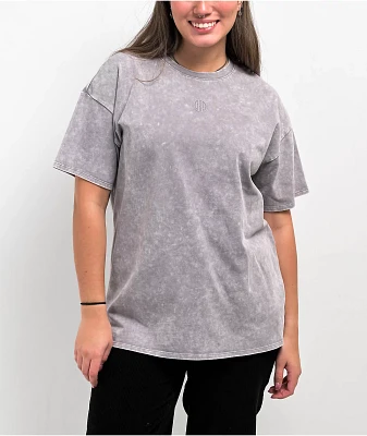 Ninth Hall Fundamentals Maeve Grey Mineral Wash Oversized T-Shirt