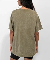 Ninth Hall Fundamentals Maeve Olive Wash Oversized T-Shirt