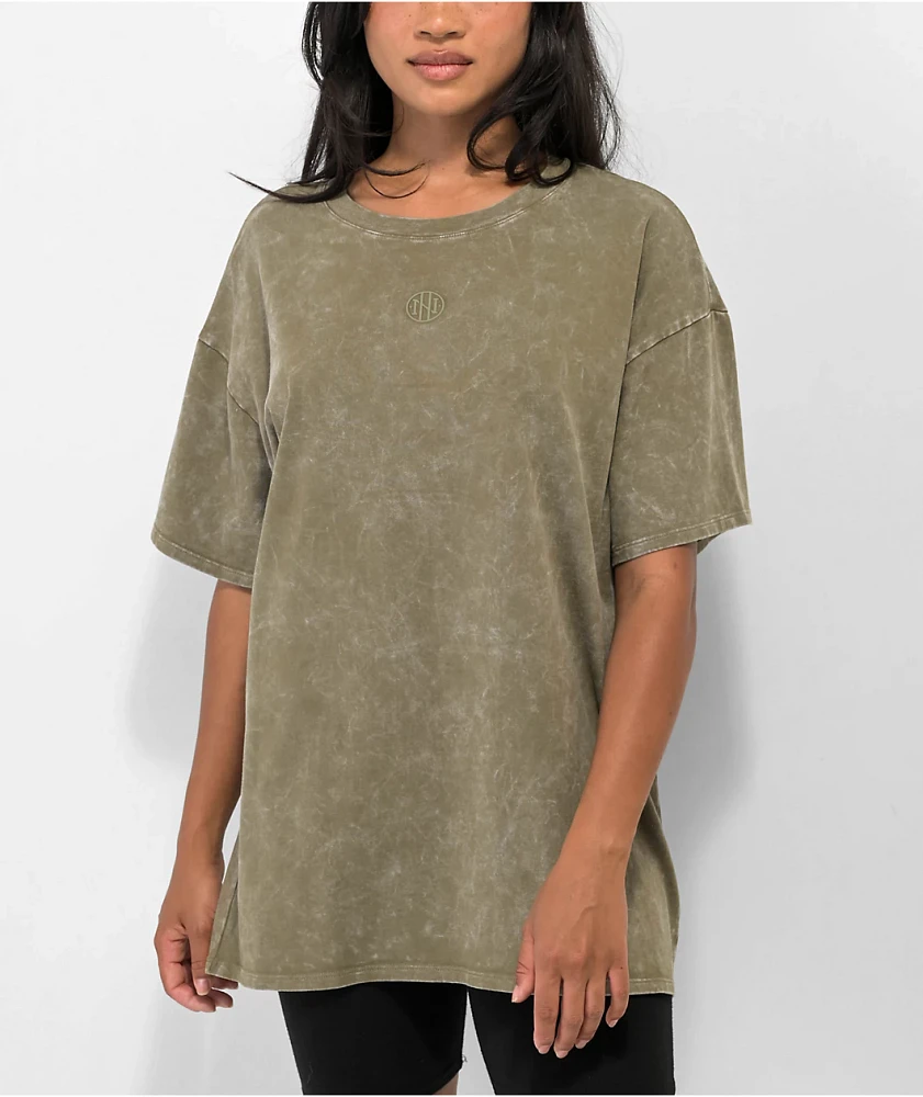 Ninth Hall Fundamentals Maeve Olive Wash Oversized T-Shirt