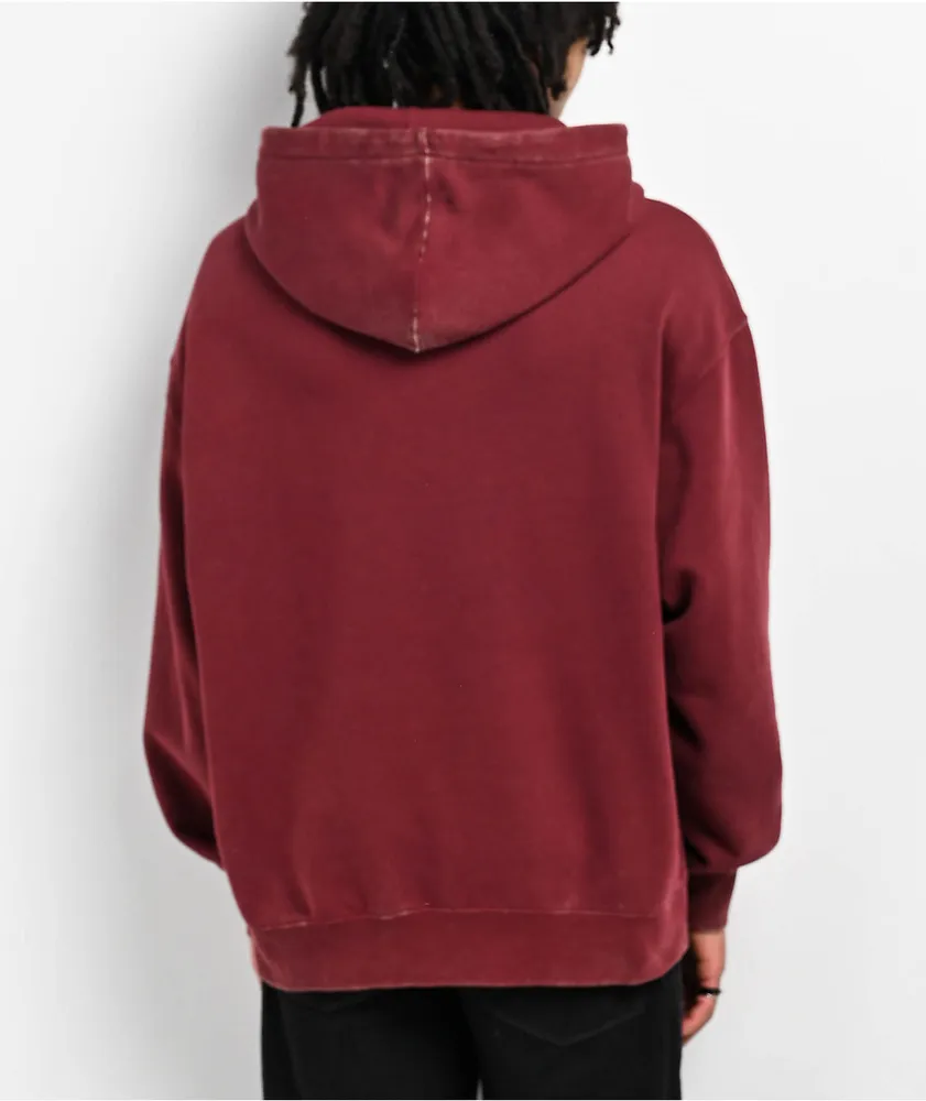 Ninth Hall Fundamentals Maroon Wash Hoodie