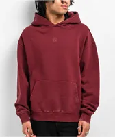 Ninth Hall Fundamentals Maroon Wash Hoodie