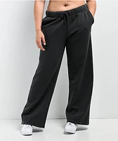 Ninth Hall Fundamentals Milla Black Wash Relaxed Sweatpants