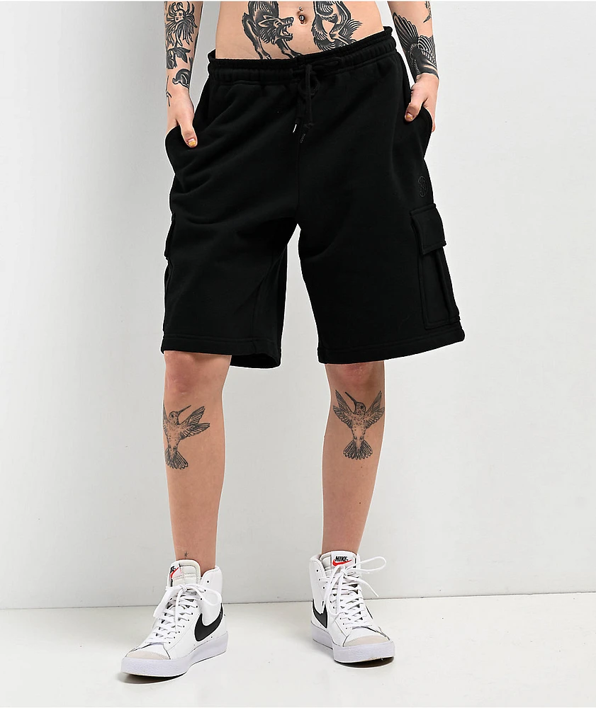 Ninth Hall Fundamentals Morgan Black Cargo Sweat Shorts