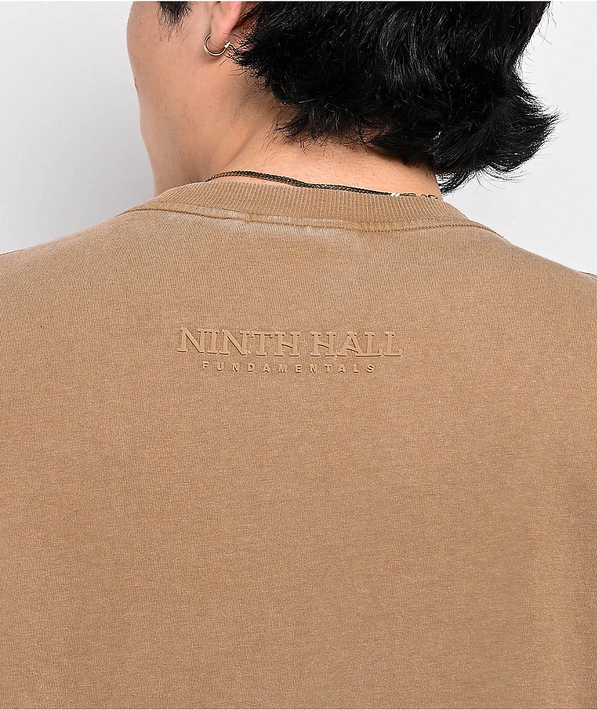 Ninth Hall Fundamentals Olive Wash Long Sleeve Oversized T-Shirt