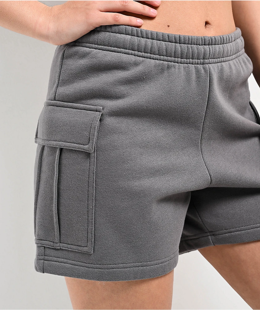 Ninth Hall Fundamentals Ramsey Grey Relaxed Cargo Sweat Shorts