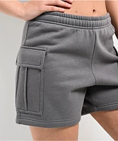 Ninth Hall Fundamentals Ramsey Grey Relaxed Cargo Sweat Shorts