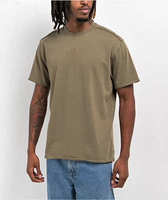 Ninth Hall Fundamentals Raw Olive Green Boxy T-Shirt