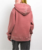Ninth Hall Fundamentals Red Wash Relaxed Hoodie