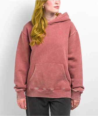 Ninth Hall Fundamentals Red Wash Relaxed Hoodie