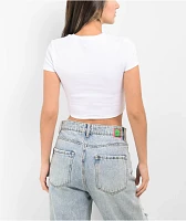 Ninth Hall Fundamentals Shawnie White Fitted Crop T-Shirt