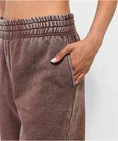 Ninth Hall Fundamentals Sibyl Brown Mineral Wash Relaxed Sweatpants