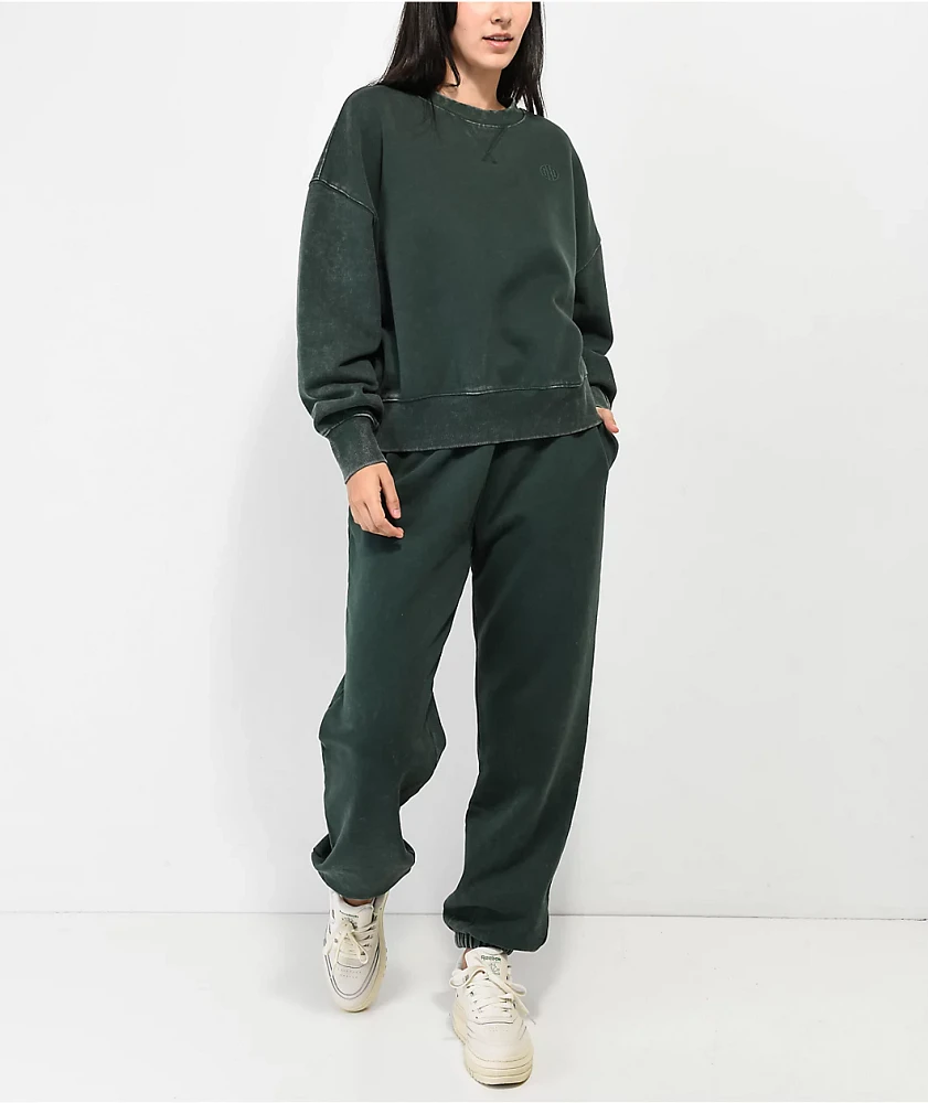 Ninth Hall Fundamentals Sibyl Green Mineral Wash Relaxed Sweatpants