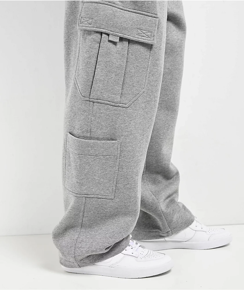 Ninth Hall Fundamentals Stash Baggy Grey Cargo Sweatpants