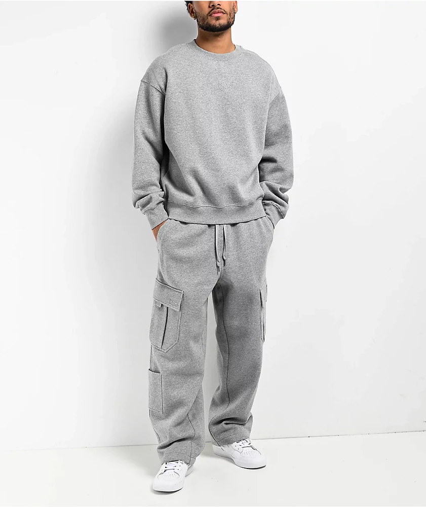 Ninth Hall Fundamentals Stash Baggy Grey Cargo Sweatpants