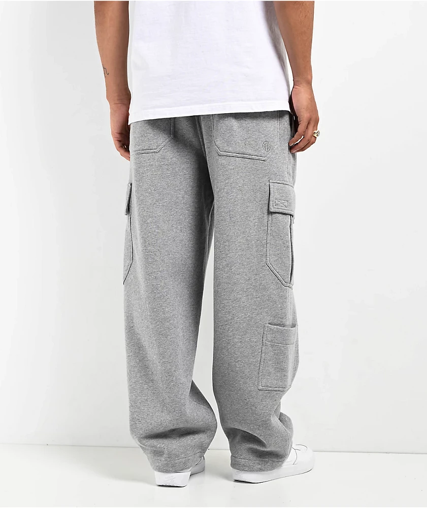 Ninth Hall Fundamentals Stash Baggy Grey Cargo Sweatpants