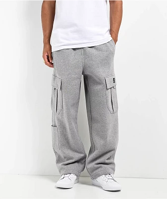 Ninth Hall Fundamentals Stash Baggy Grey Cargo Sweatpants