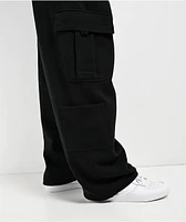 Ninth Hall Fundamentals Stash Black Baggy Cargo Sweatpants