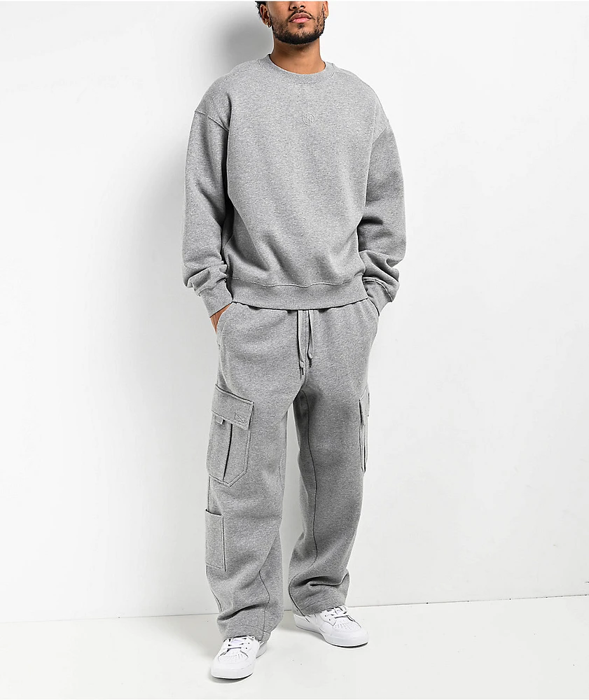 Ninth Hall Fundamentals Stash Grey Baggy Cargo Sweatpants