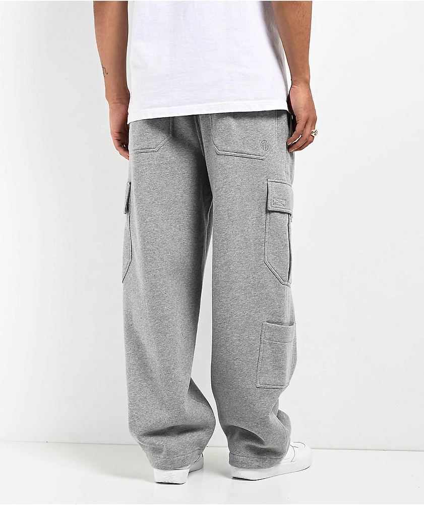 Ninth Hall Fundamentals Stash Grey Baggy Cargo Sweatpants