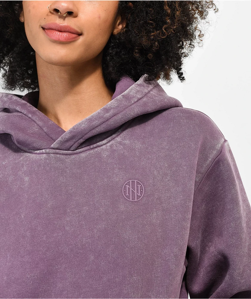 Ninth Hall Fundamentals Violet Wash  Relaxed Hoodie