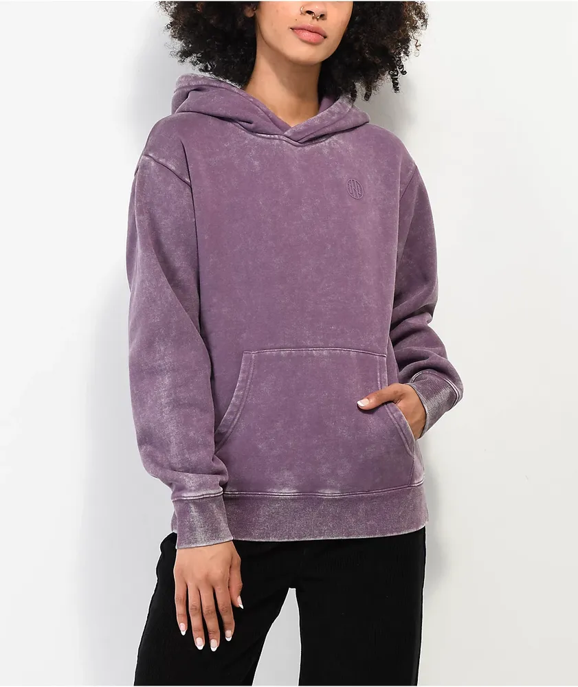 Purple Brand High Power Hoodie in Wash Black