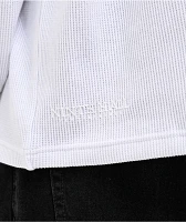 Ninth Hall Fundamentals White Boxy Thermal Long Sleeve T-Shirt