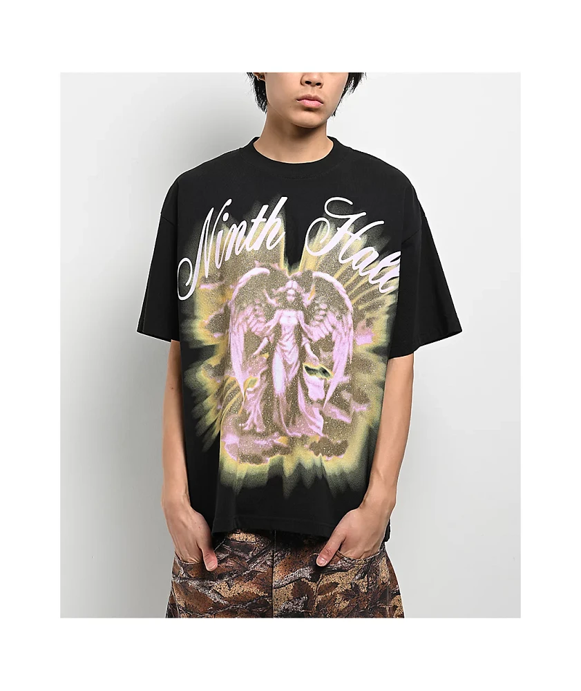 Ninth Hall Heavenly Glow Up Black T-Shirt