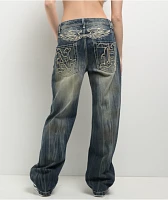 Ninth Hall Idle Blue Wash Straight Leg Jeans