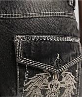 Ninth Hall Idle Chapel Black Wash Straight Leg Jeans