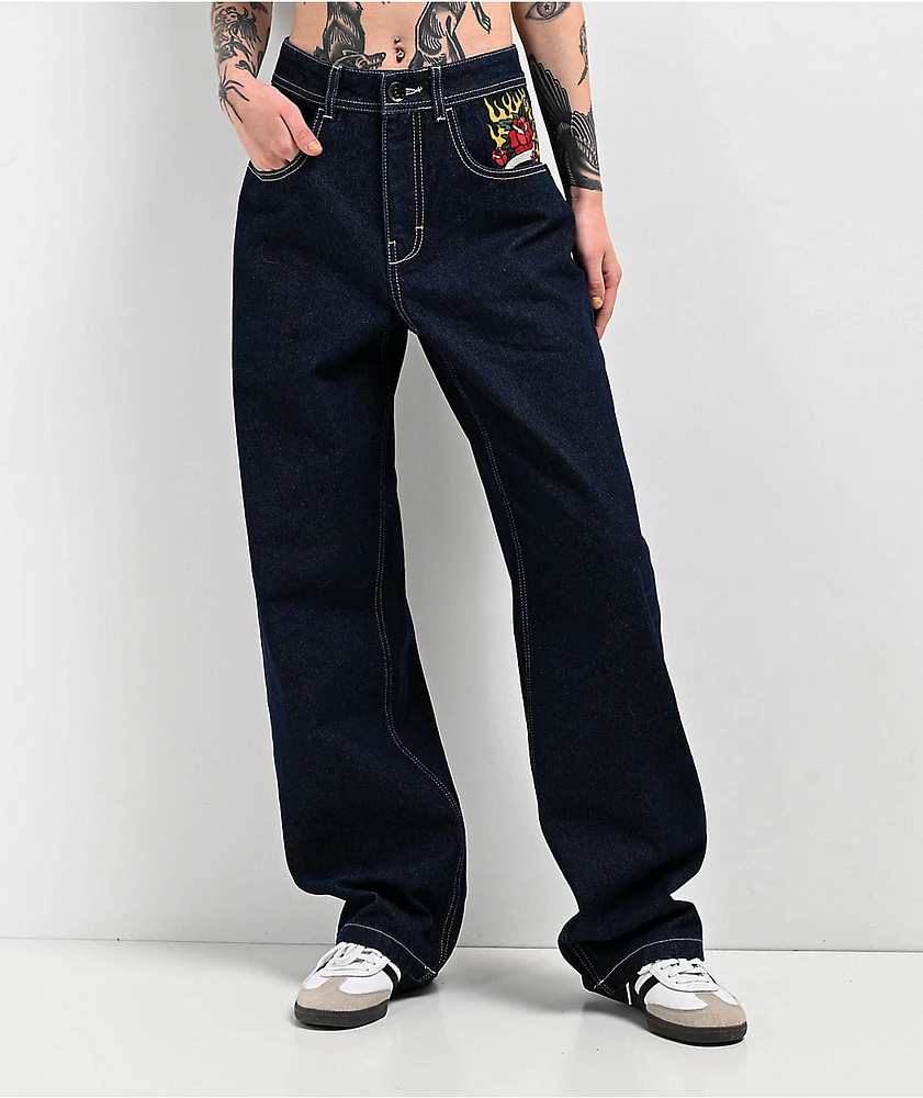 Ninth Hall Idle Rinse Blue Denim Jeans